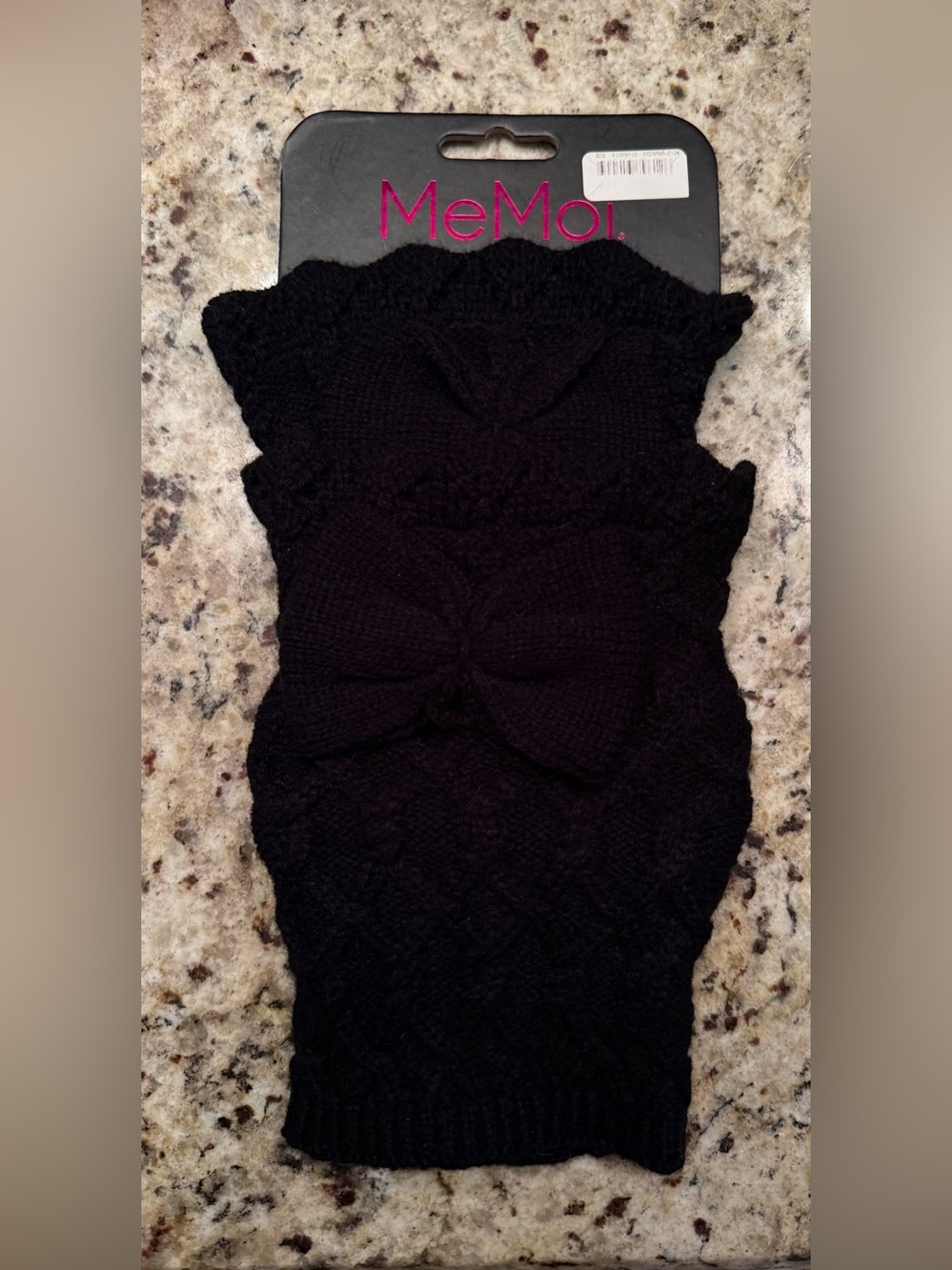 MeMoi Black Bow Leg Warmer Boot Socks